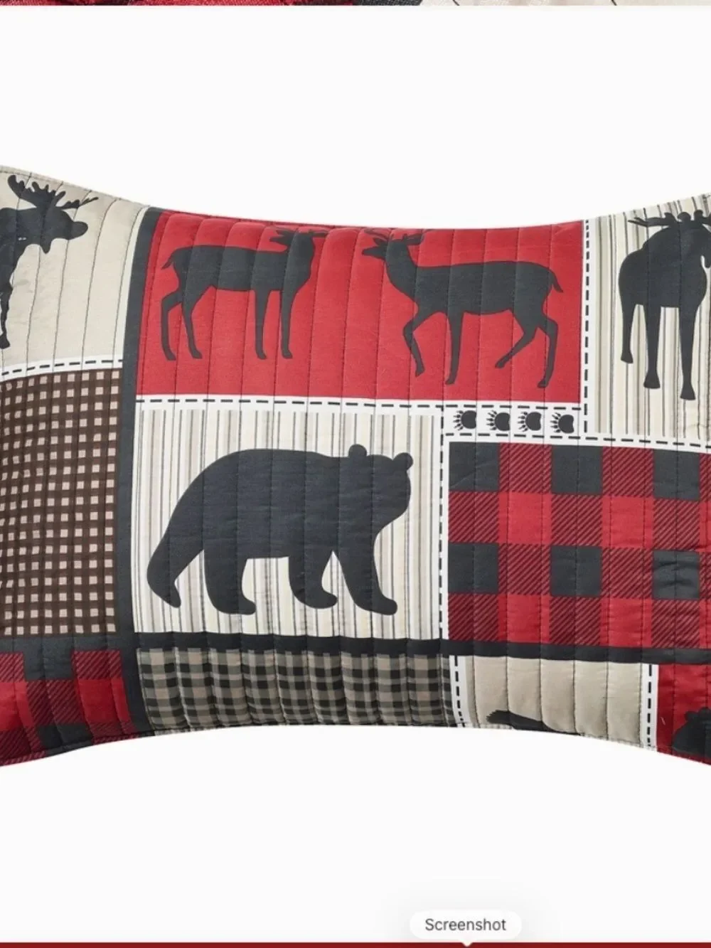 Bear Mountain Country Lodge Theme King Printed Quilt Set